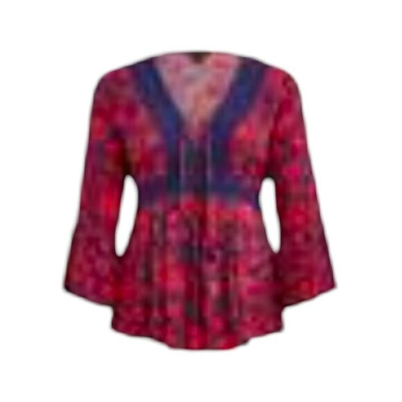 TORRID NEW Babydoll Gauze Crochet Trim Floral Lace-Up Top 4X - Picture 4 of 16